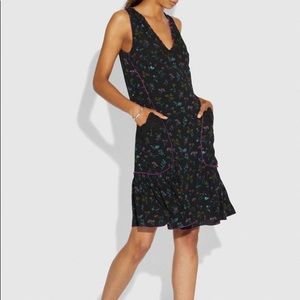 NEW Coach Wildflower Print Bow Dress